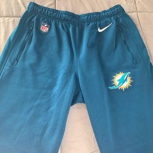 Mens Nike NFL Miami Dolphins Thermal Pants- Large